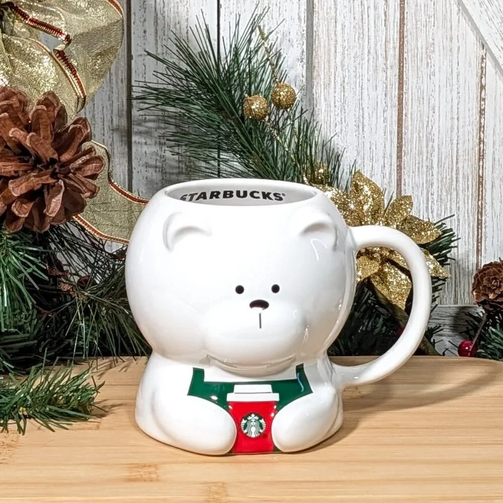 NEW Starbucks Bearista 2025 Bear Christmas Mug 12oz Holiday Coffee Cup Exclusive - Picture 2 of 5